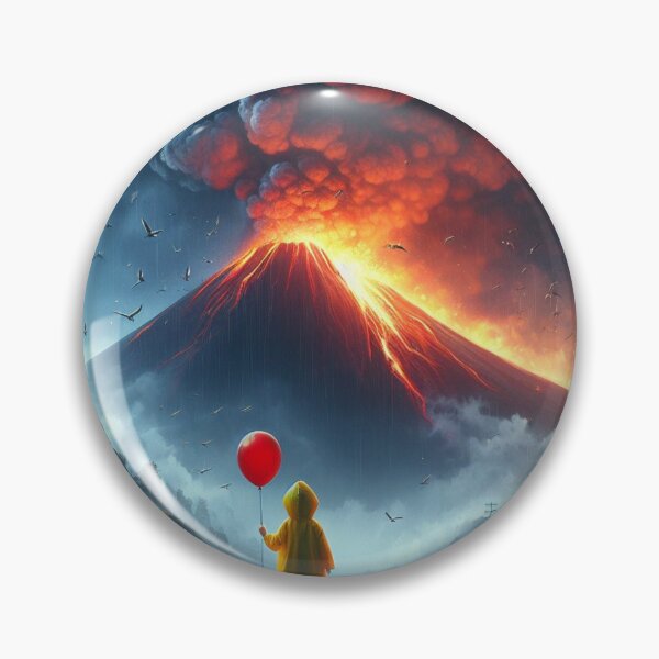 Item preview, Digital Art Volcano Red Balloon Boy 3 designed and sold by AIExpressive.