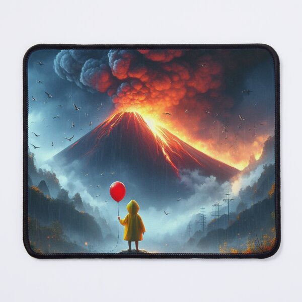 Item preview, Digital Art Volcano Red Balloon Boy 3 designed and sold by AIExpressive.