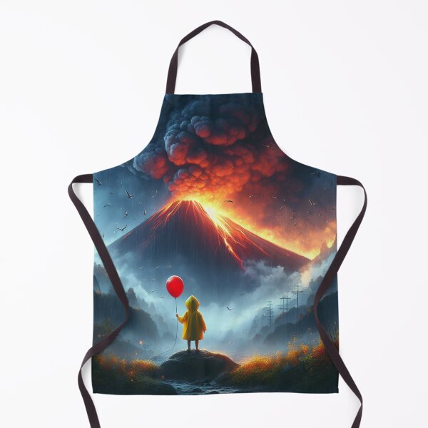 Item preview, Digital Art Volcano Red Balloon Boy 3 designed and sold by AIExpressive.