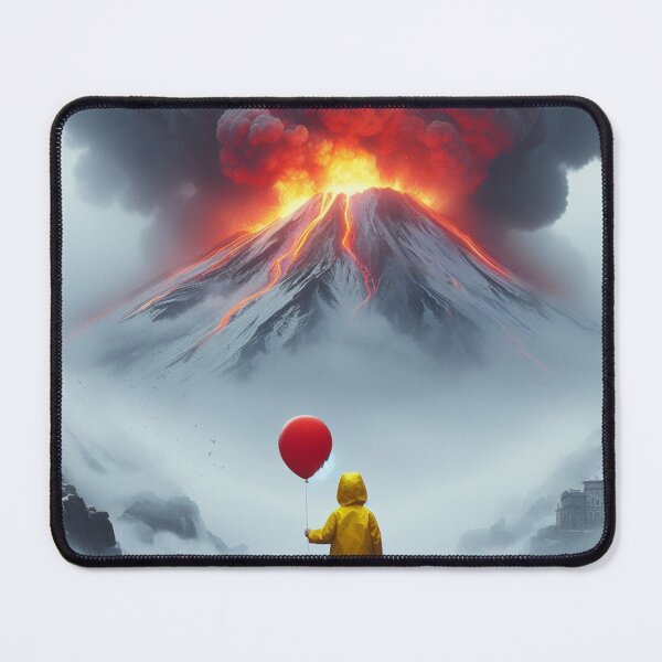 Item preview, Digital Art Volcano Red Balloon Boy 4 designed and sold by AIExpressive.