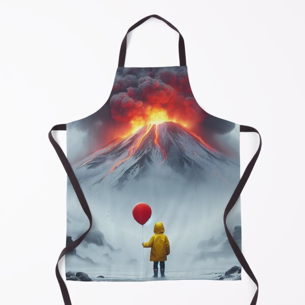 Item preview, Digital Art Volcano Red Balloon Boy 4 designed and sold by AIExpressive.