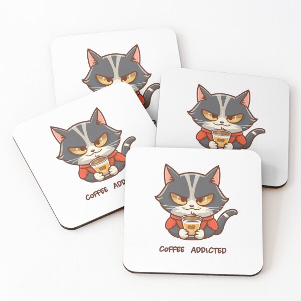 Item preview, Sneaky Cat coffee addicted  designed and sold by bukajart.