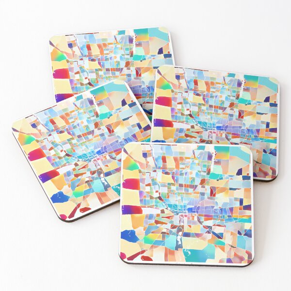 Item preview, Columbus Ohio City Map - Tropical Rainbow Scheme designed and sold by StylishStacks.