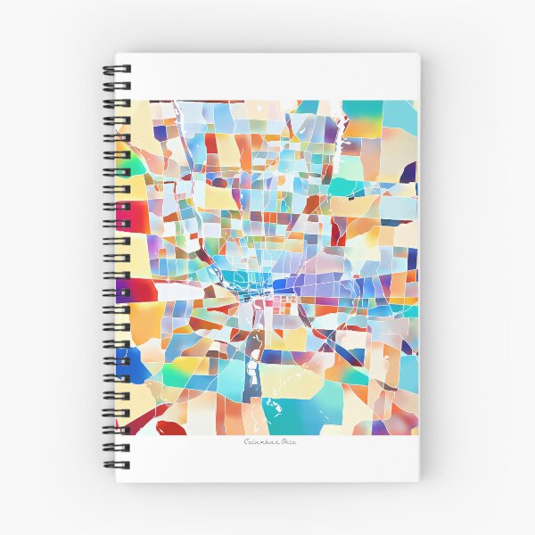 Item preview, Columbus Ohio City Map - Tropical Rainbow Scheme designed and sold by StylishStacks.