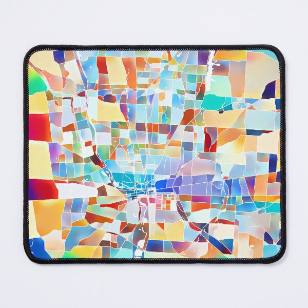 Item preview, Columbus Ohio City Map - Tropical Rainbow Scheme designed and sold by StylishStacks.