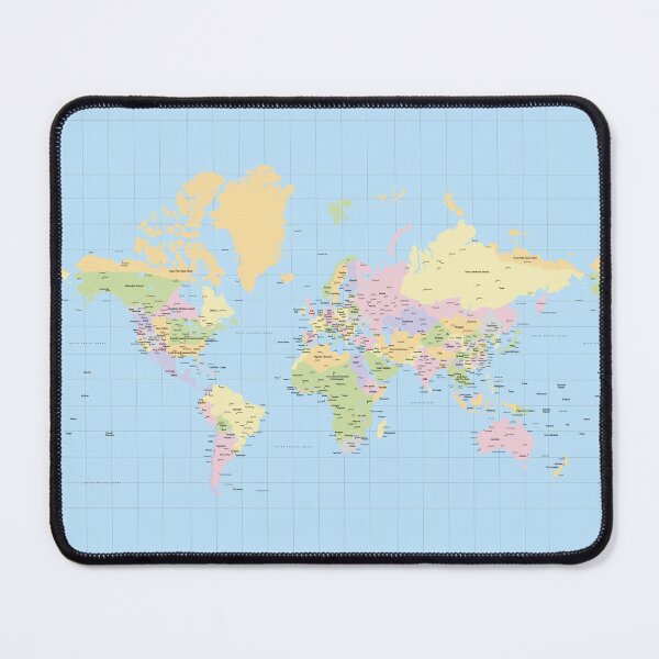 Item preview, Map of the world with names of cities pattern designed and sold by Dreamforia.