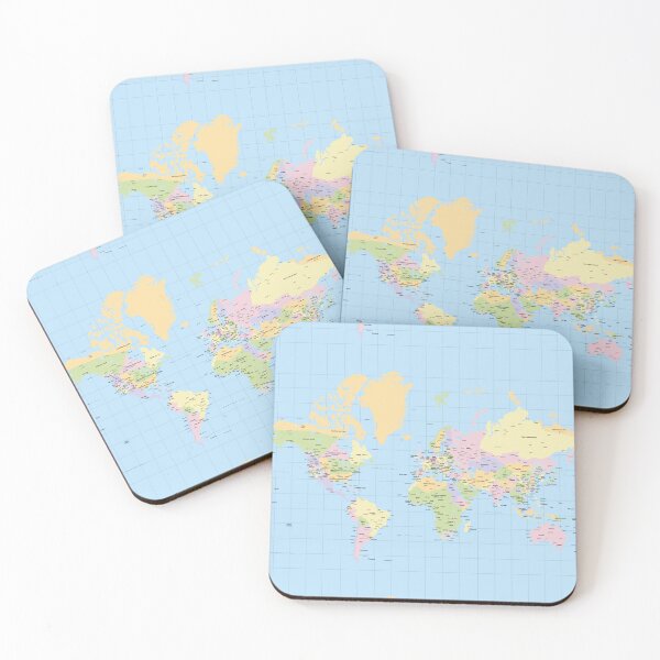 Item preview, Map of the world with names of cities pattern designed and sold by Dreamforia.