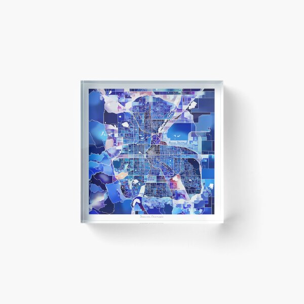 Item preview, Denver Colorado City Map - Marine Blue designed and sold by StylishStacks.