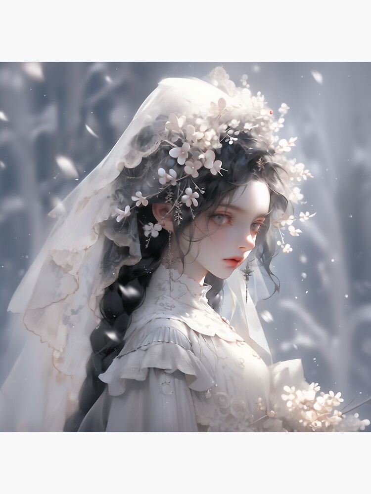 Thumbnail 3 of 3, Sticker, winter bride designed and sold by shinypeace.