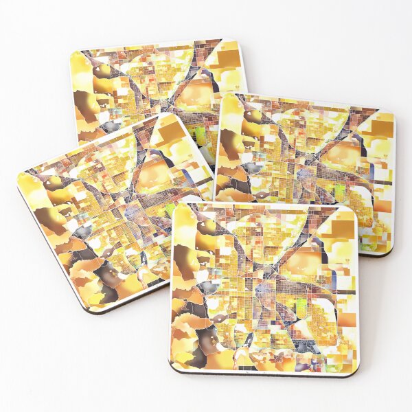 Item preview, Denver Colorado City Map - Golden Yellow designed and sold by StylishStacks.