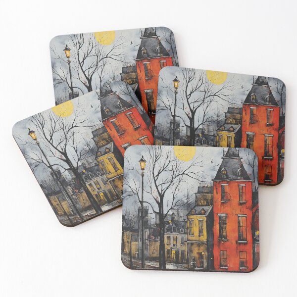 Item preview, Montreal city colorful travel vintage graphic designed and sold by wonderfulpark.