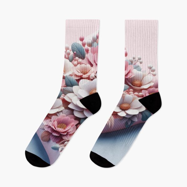 Item preview,  Aesthetic Modern Floral Pattern Flower Design Pink White 3 designed and sold by AIExpressive.