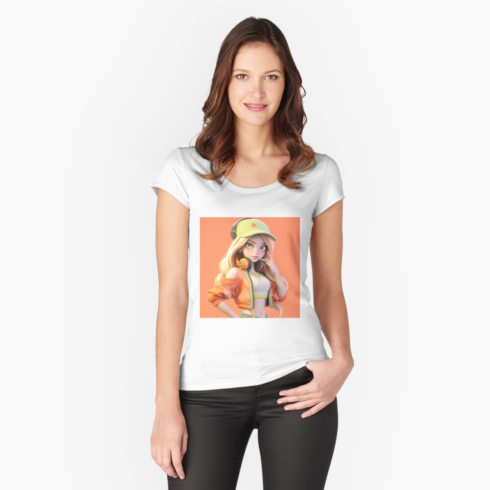 Item preview, Fitted Scoop T-Shirt designed and sold by shinypeace.