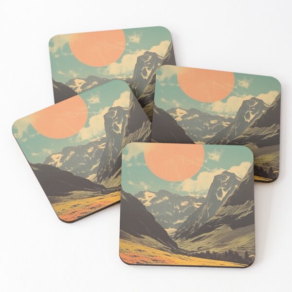 Item preview, Vintage Mountains View | Poster, T-Shirt designed and sold by NicolasGlowArt.