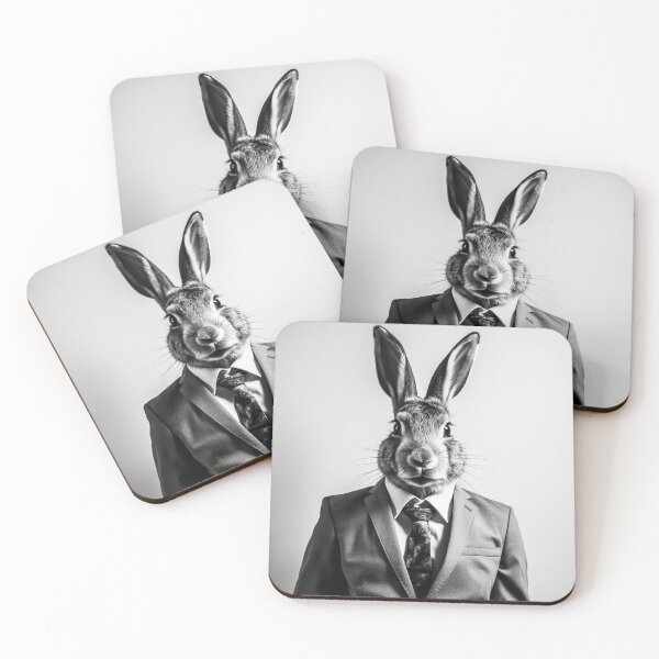 Item preview, English Hare in Business Suit Retro Art designed and sold by redstar19.