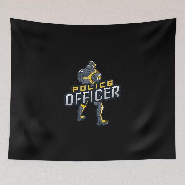 Item preview, Police Officer Design with Fierce Robot designed and sold by PRIVARSHU.