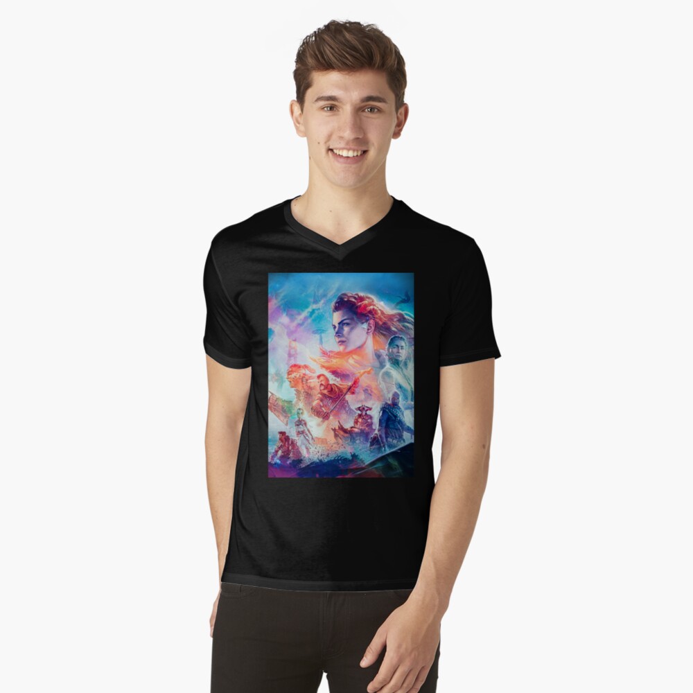 Aperçu de l'œuvre T-shirt col V créée et vendue par MarinaLexaArt.