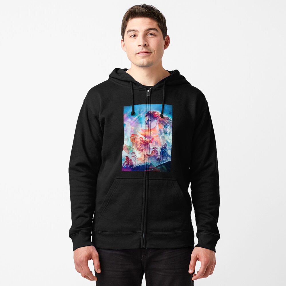 Aperçu de l'œuvre Veste zippée à capuche créée et vendue par MarinaLexaArt.