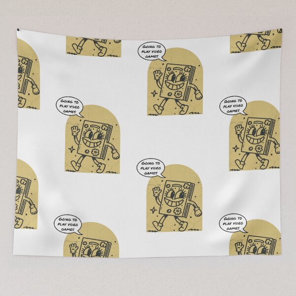 Item preview, Going to play video games retro book illustration  designed and sold by Queengoldxx.