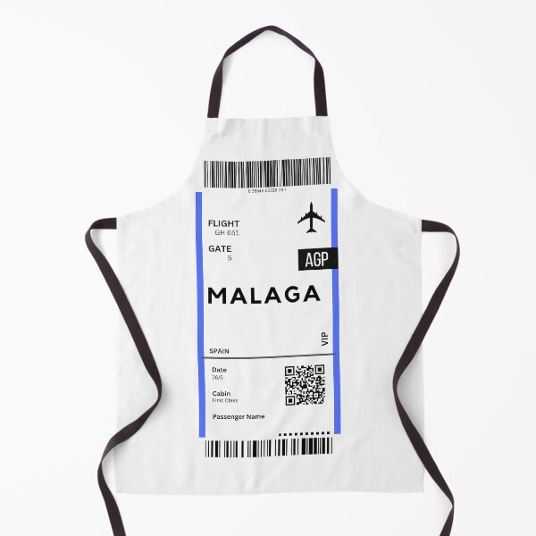 Item preview, Malaga, Spain Airplane Boarding Pass designed and sold by RoamInk.
