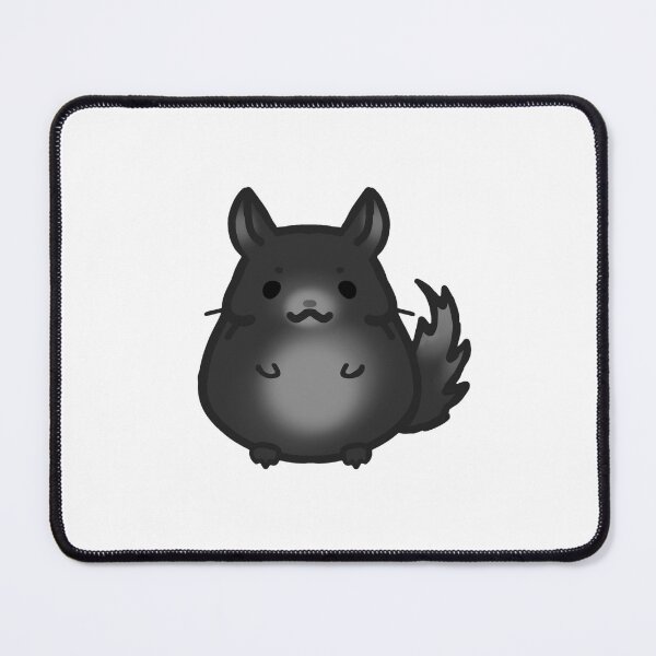 Item preview, White and black chinchilla (white background) designed and sold by FlowMinnow.