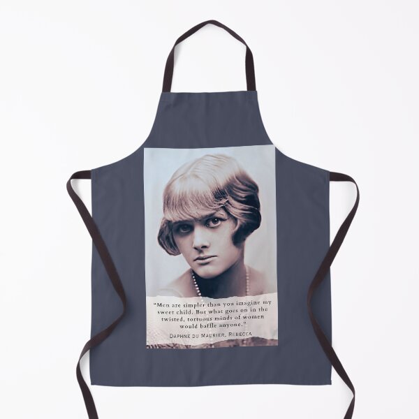 Item preview, Daphne du Maurier  portrait and quote: Men are simpler than you imagine my sweet child. But what goes on in the twisted, tortuous minds of women would baffle anyone. designed and sold by artbleed.