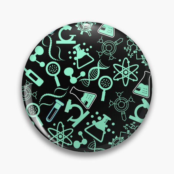 Item preview, biochemistry science lab molecular neon aqua blue black pattern designed and sold by DesignYourWaystore.