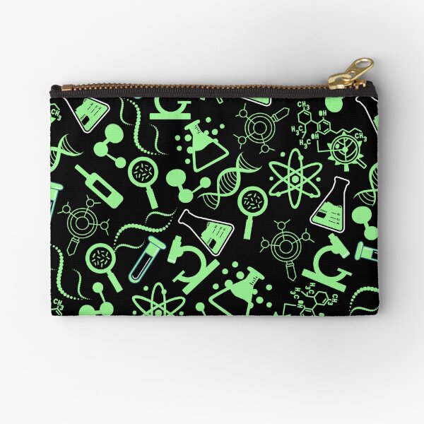 Item preview, biochemistry science lab molecular bright green black pattern designed and sold by DesignYourWaystore.