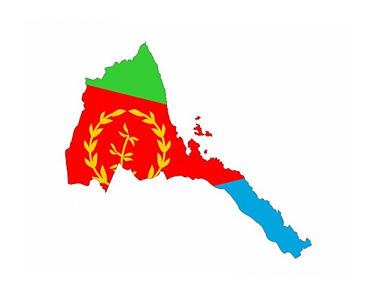 Eritrea Flag Map Poster By Tony4urban Redbubble   Flat,550x550,075,f.u3 