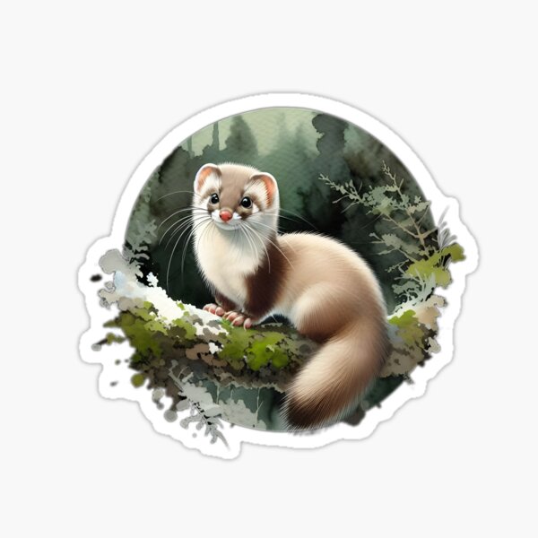 Item preview, Japanese weasel paint art designed and sold by RubisLeaf.
