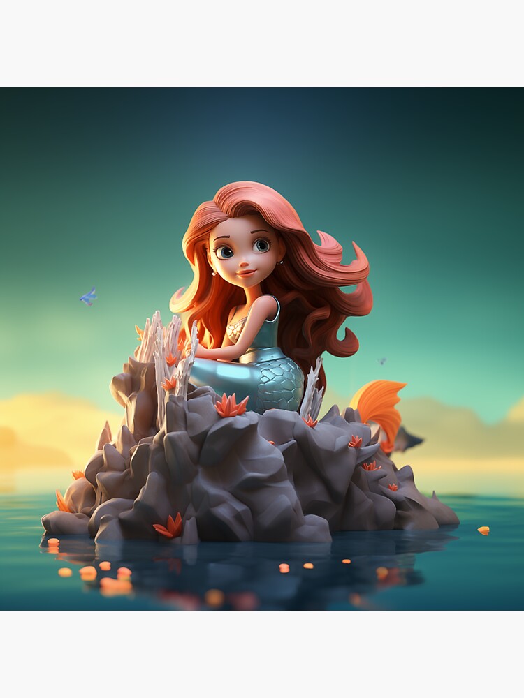Thumbnail 3 of 3, Sticker, Little Mermaid designed and sold by shinypeace.