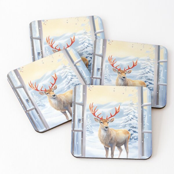 Item preview, Joyful Reindeer Peek designed and sold by cute-animals99.