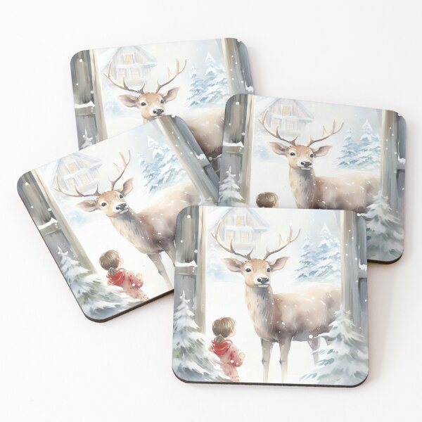 Item preview, Snowy Reindeer Serenity designed and sold by cute-animals99.