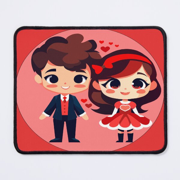 Item preview, "Innocent Hearts: A Duo of Joy",illustration of happy cute kids designed and sold by AgarutanPrint.