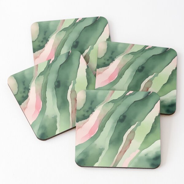Item preview, Green abstract watercolor ink mood calm designed and sold by buh90.