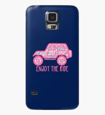 Floral Jeep (pink) Case/Skin for Samsung Galaxy