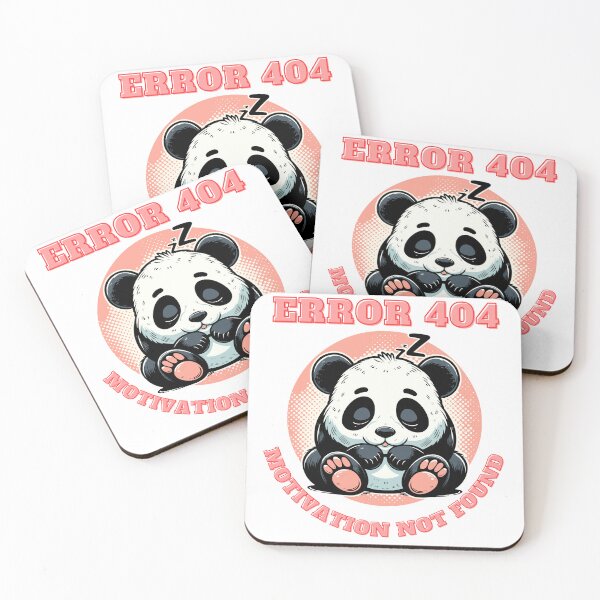 Item preview, Sleepy Panda Error 404 - Humorous Motivation designed and sold by ArtbotsGallery.