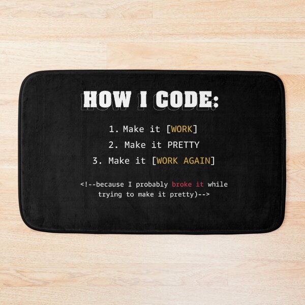 Item preview, How I Code Tee-shirt Humour designed and sold by olympe-store.