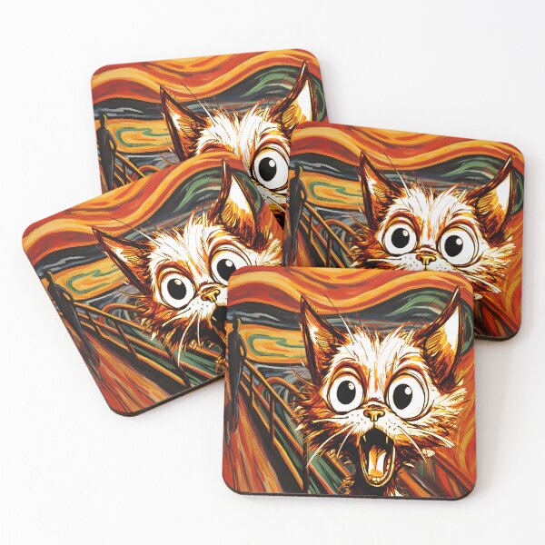 Item preview, Scream Cat Edvard Munch Cat Art designed and sold by Vikycialp.