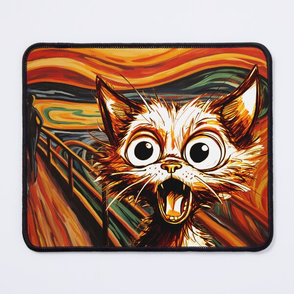 Item preview, Scream Cat Edvard Munch Cat Art designed and sold by Vikycialp.