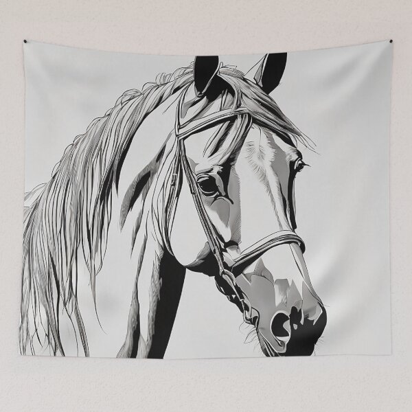 Item preview, Horse Sketch Drawing designed and sold by Bunmigraphics .