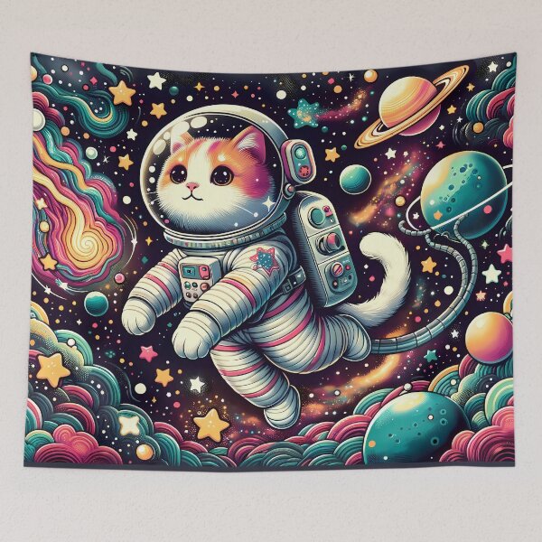 Item preview, Cosmic Catstronaut - Whimsical Space Adventure designed and sold by Bottron9000.