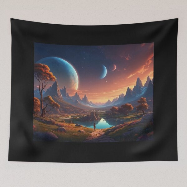Item preview, Mystical Landscape: A Journey to the Cosmic Horizon designed and sold by DotsAndDesigns.