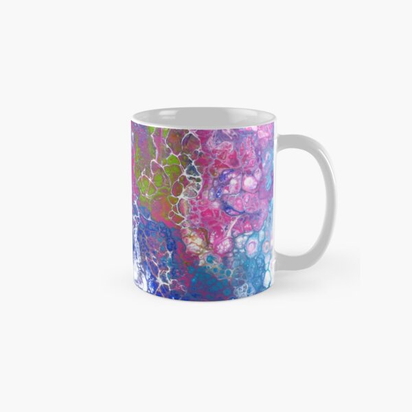 Zellenmuster: Grün-Pink-Blau Tasse (Standard)