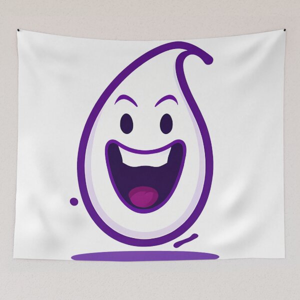 Item preview, Giggle Ghost: Your Smiling Violet Friend designed and sold by Artedig.