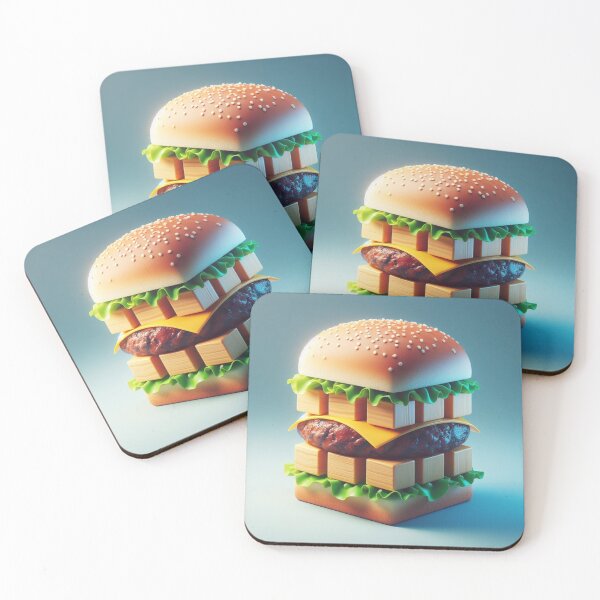 Item preview, 3D Cube Hamburger Digital Art 1 designed and sold by AIExpressive.