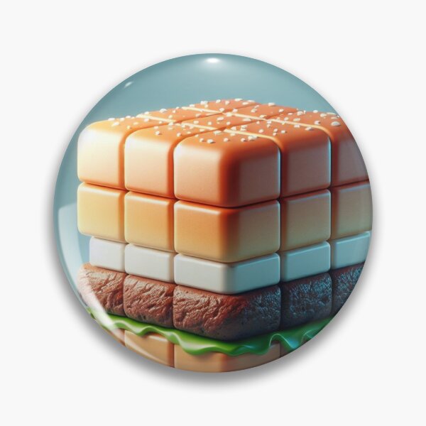 Item preview, 3D Cube Hamburger Digital Art 2 designed and sold by AIExpressive.