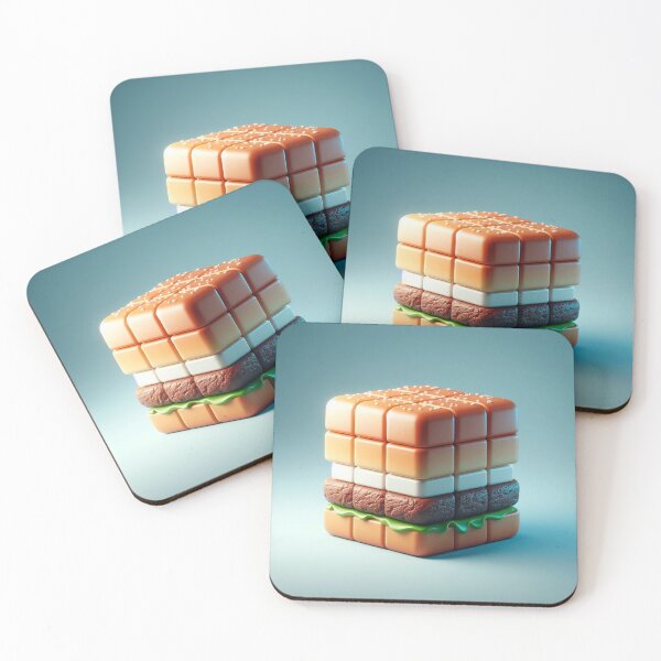 Item preview, 3D Cube Hamburger Digital Art 2 designed and sold by AIExpressive.