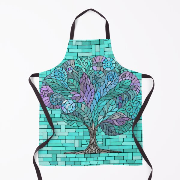 Item preview, Tree Mosaic Art -Turquoise and Purple designed and sold by k9printart.