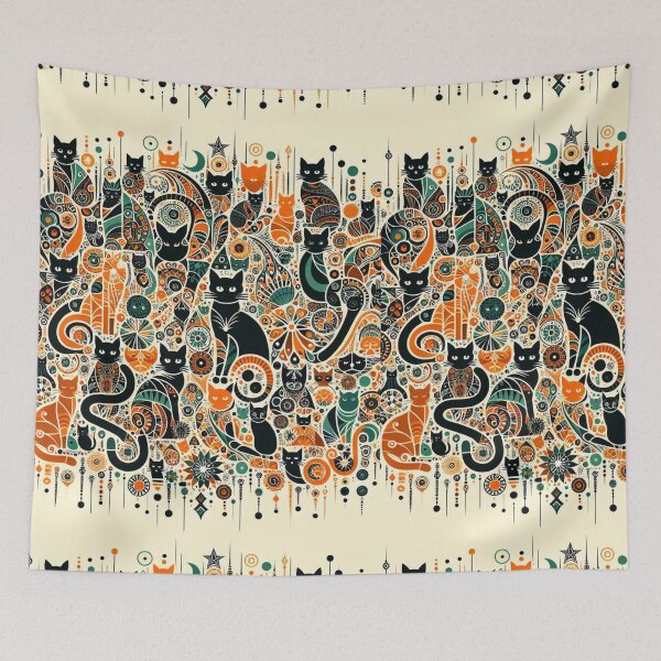 Item preview, Beautiful Cats Vintage Mosaic designed and sold by Tomasz C.
